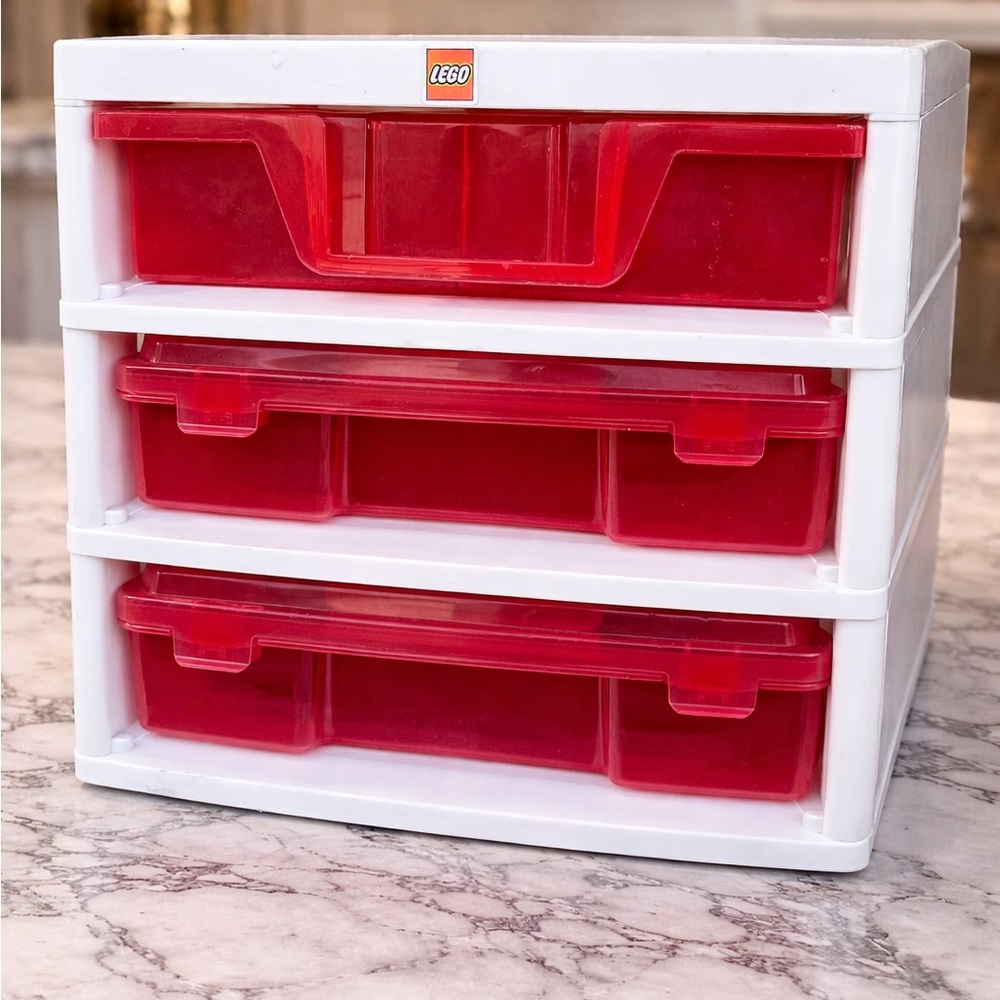 LEGO Red and White Storage Unit